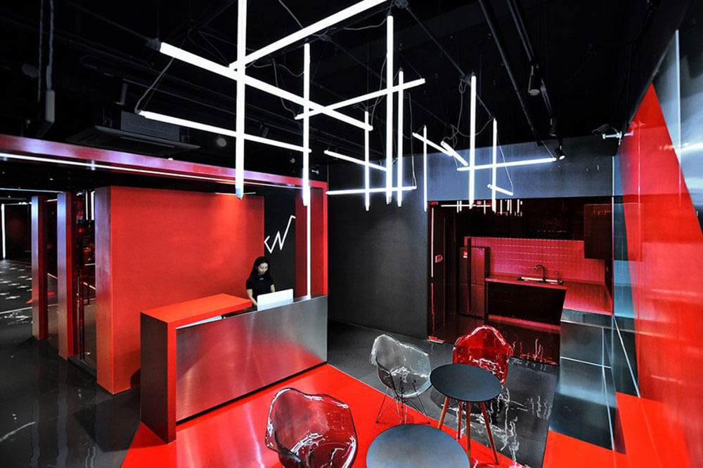 辦公室前臺(tái)前廳設(shè)計(jì)裝修效果